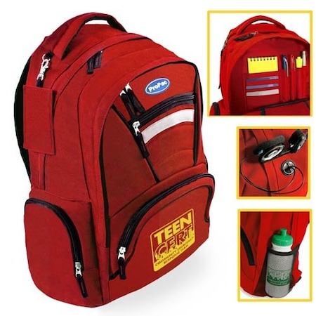 Propac BACKPACK, RED, TEEN CERT D2012-RED TEEN CERT